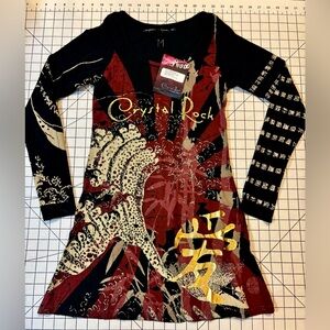 NWT Christian Audigier Limited Edition Women’s Medium Long Sleeve Shirt